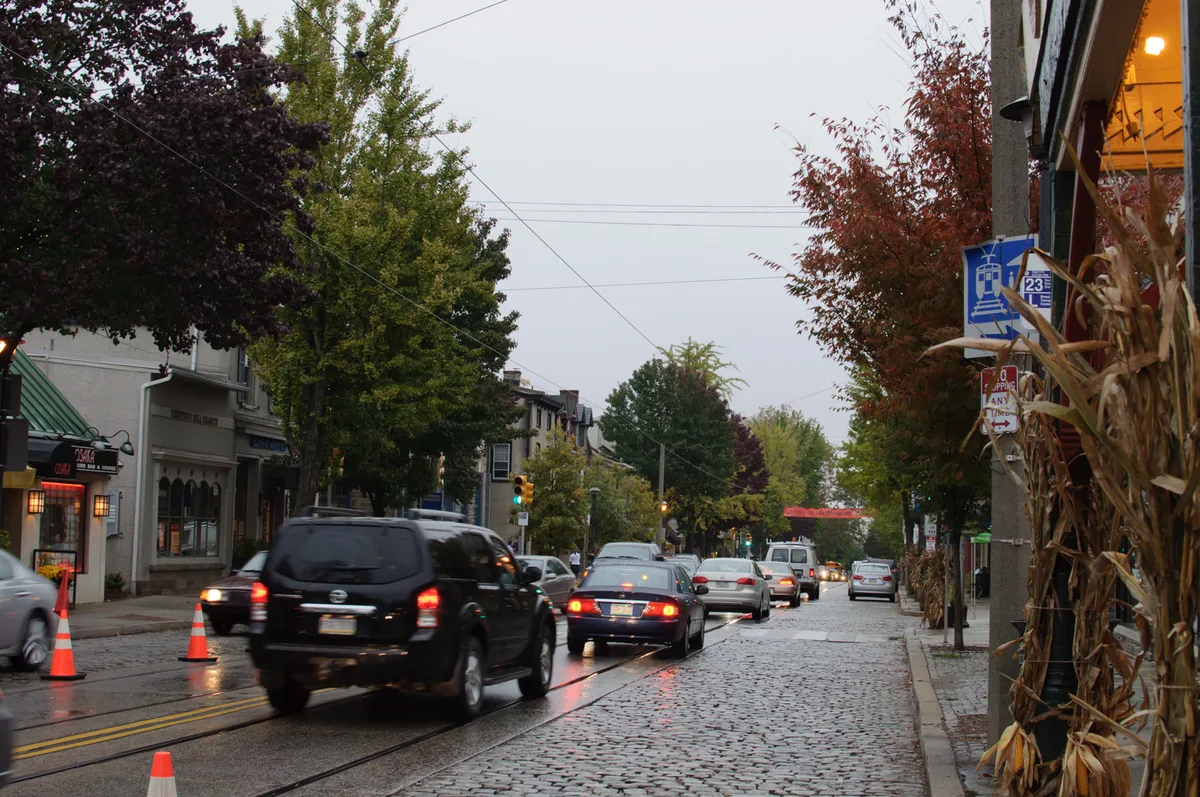 Germantown Avenue in Chestnut Hill, photographed in 2011.