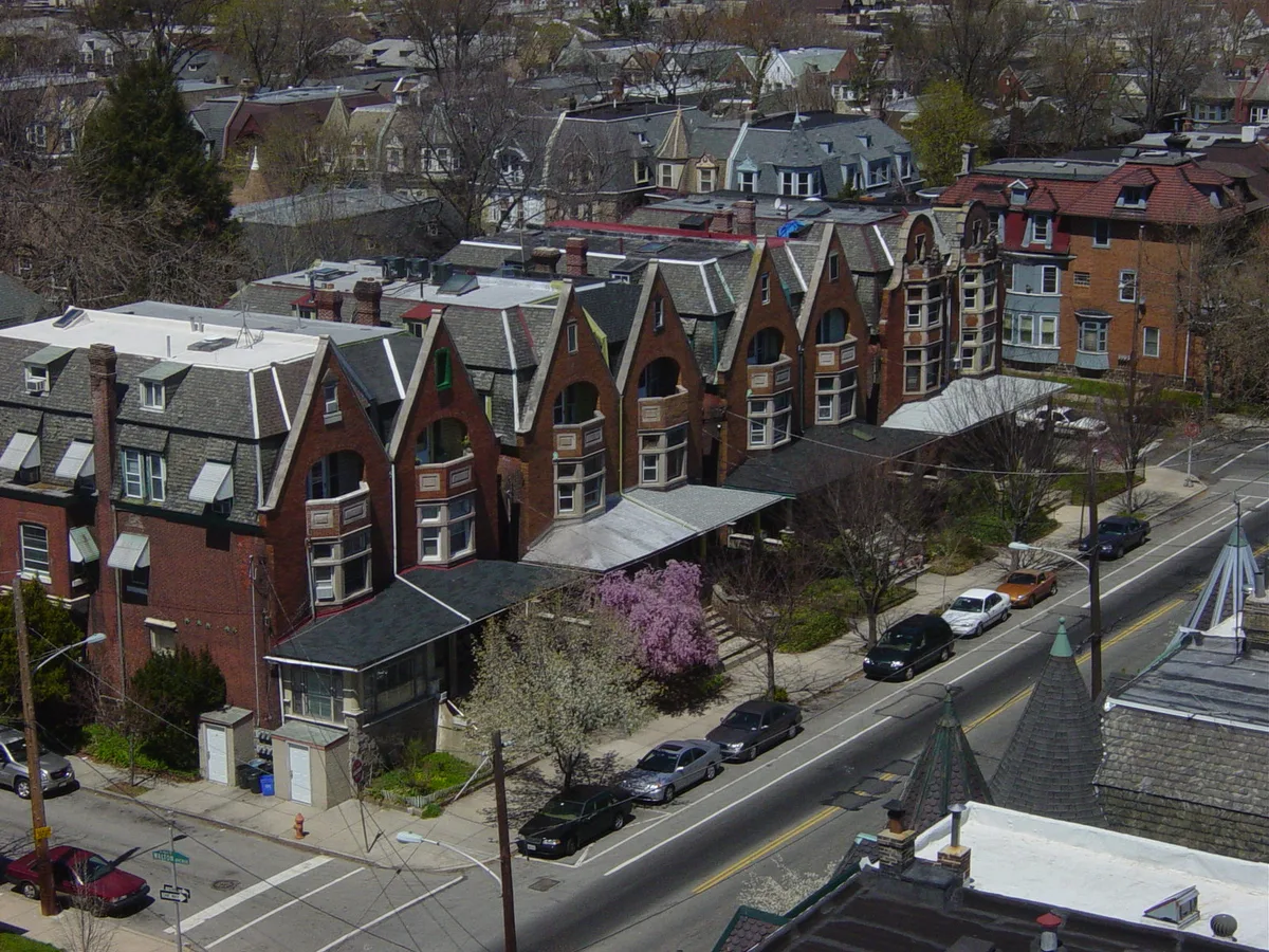Rowhouses on 48th Street, West Philadelphia, 2007.